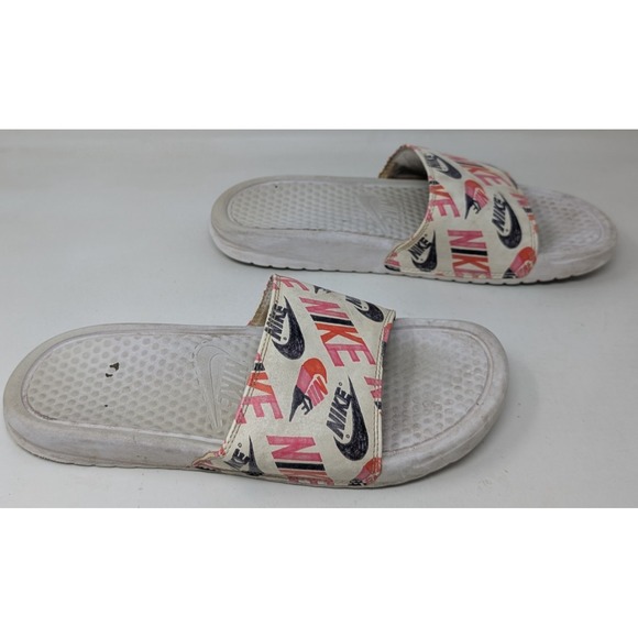 Nike 618919 119 Womens Slide Flip Flops Slides BENASSI JDI White Size 9 - Picture 1 of 7